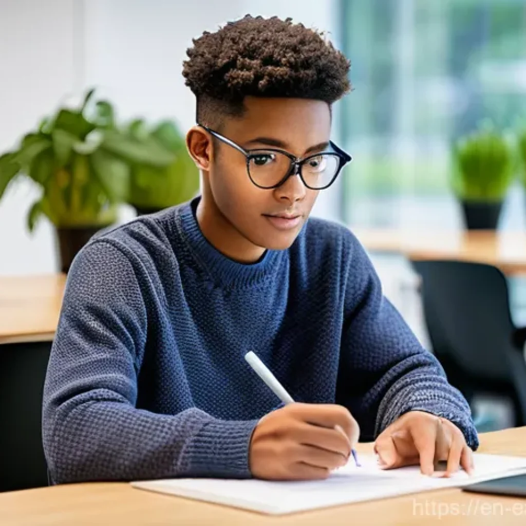 자기 교정 학습 프로세스를 지원하는 기술적 도구 - **Adaptive Learning Experience: The Personalized Tutor**
A young adult student, possibly in thei...