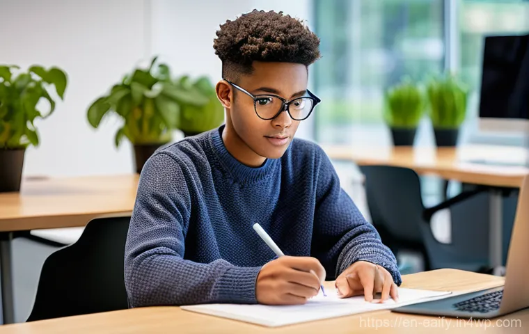 자기 교정 학습 프로세스를 지원하는 기술적 도구 - **Adaptive Learning Experience: The Personalized Tutor**
A young adult student, possibly in thei...
